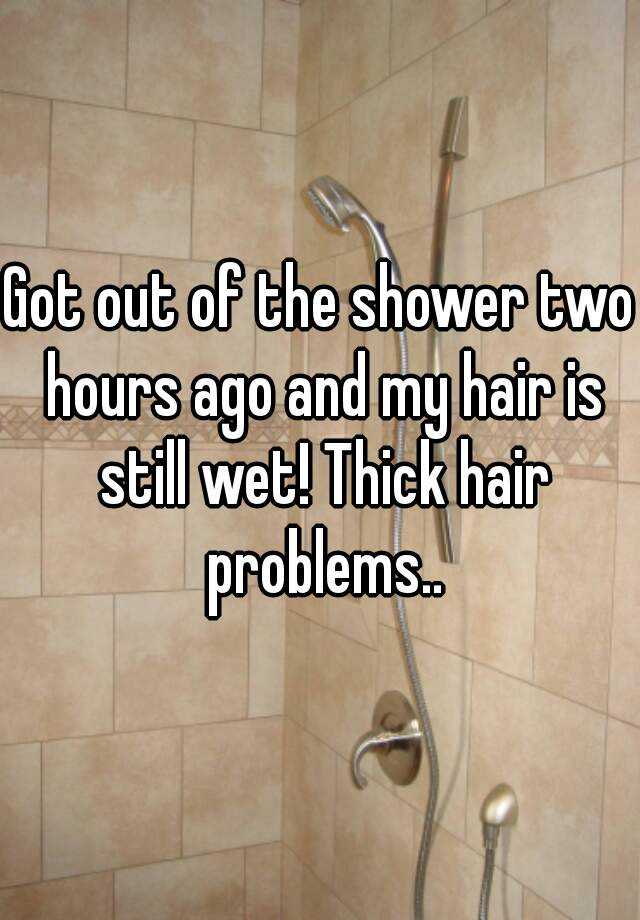 Got out of the shower two hours ago and my hair is still wet! Thick hair problems..