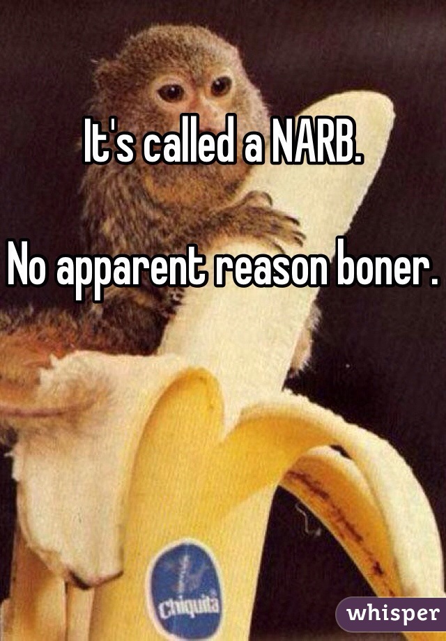 It's called a NARB.

No apparent reason boner. 