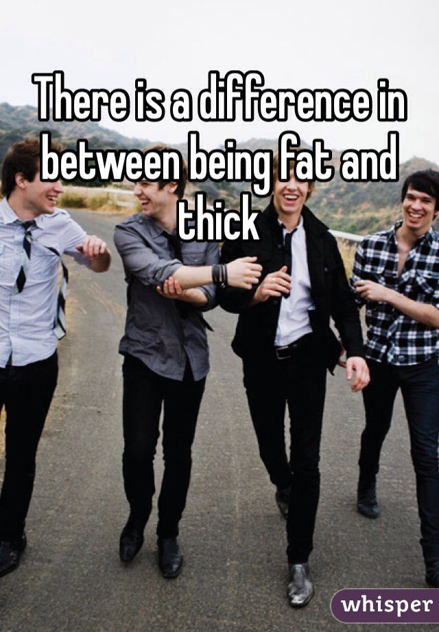 There is a difference in between being fat and thick 