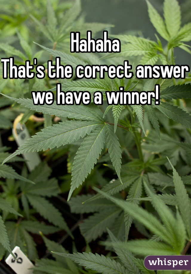 Hahaha 
That's the correct answer we have a winner!