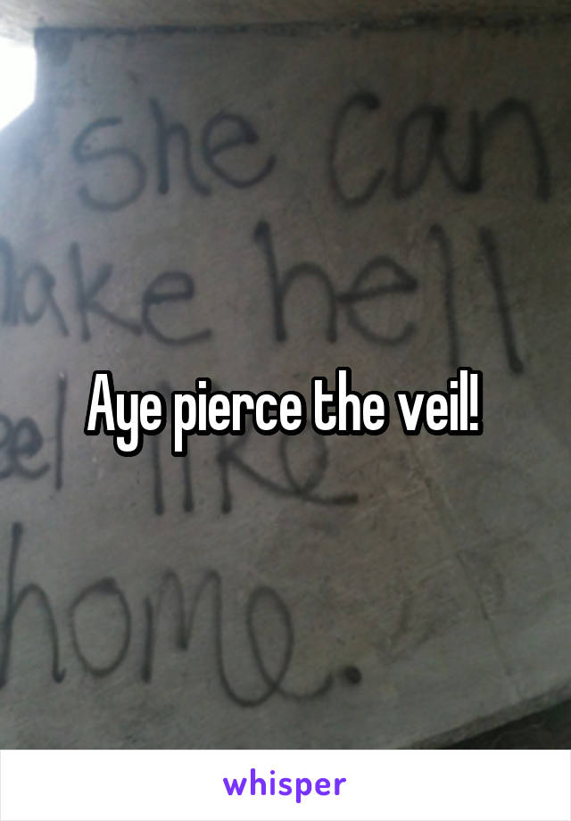 Aye pierce the veil! 
