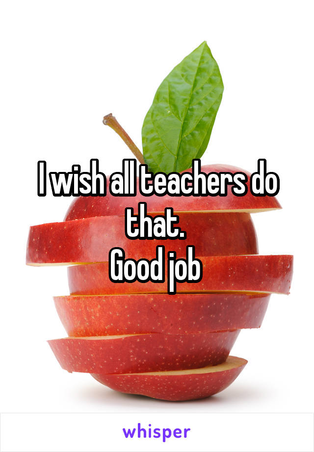 I wish all teachers do that. 
Good job 