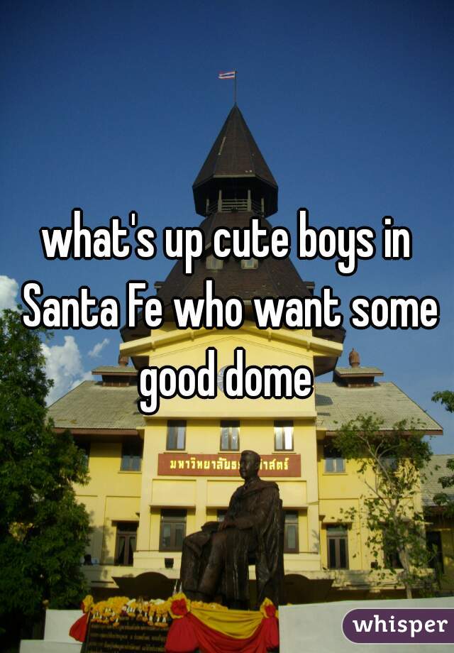 what's up cute boys in Santa Fe who want some good dome 