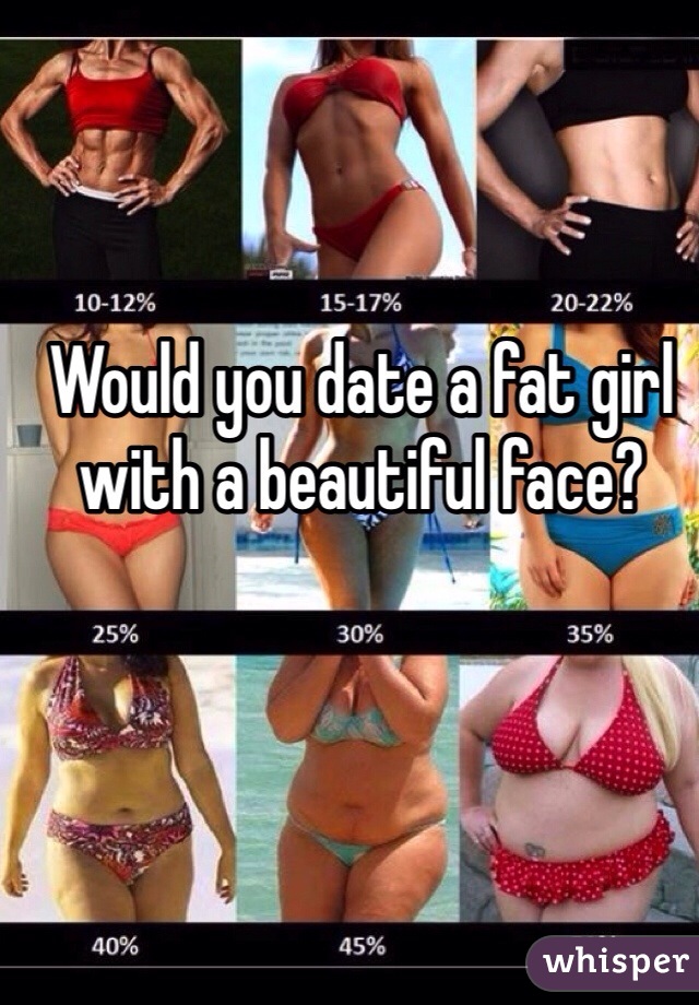 Would you date a fat girl with a beautiful face? 