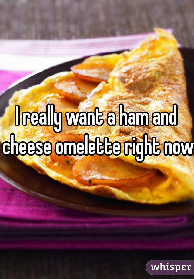 I really want a ham and cheese omelette right now