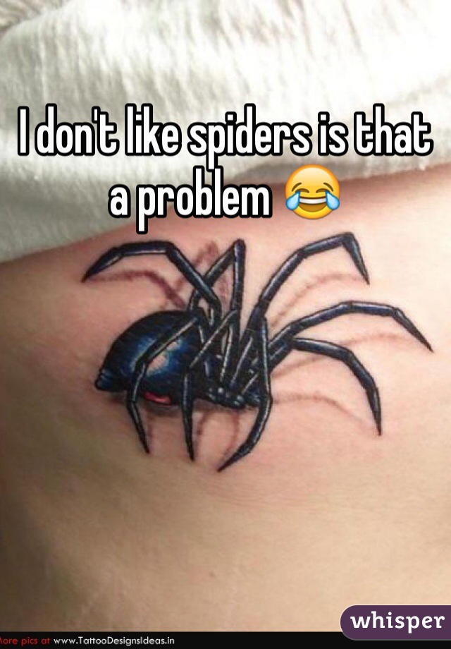 I don't like spiders is that a problem 😂