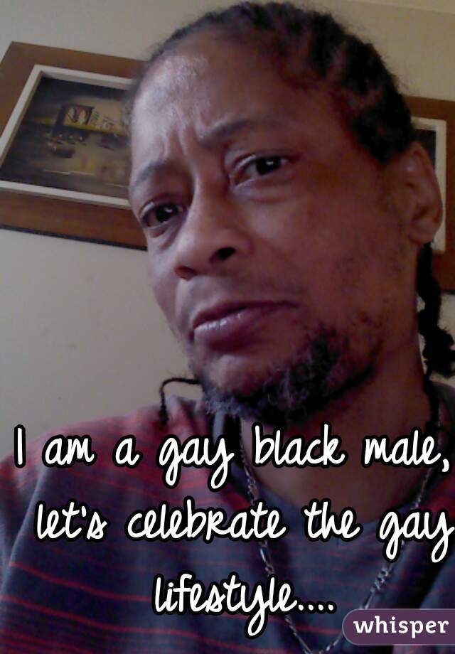 I am a gay black male, let's celebrate the gay lifestyle....
