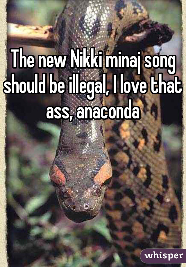 The new Nikki minaj song should be illegal, I love that ass, anaconda  