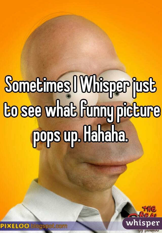Sometimes I Whisper just to see what funny picture pops up. Hahaha. 
