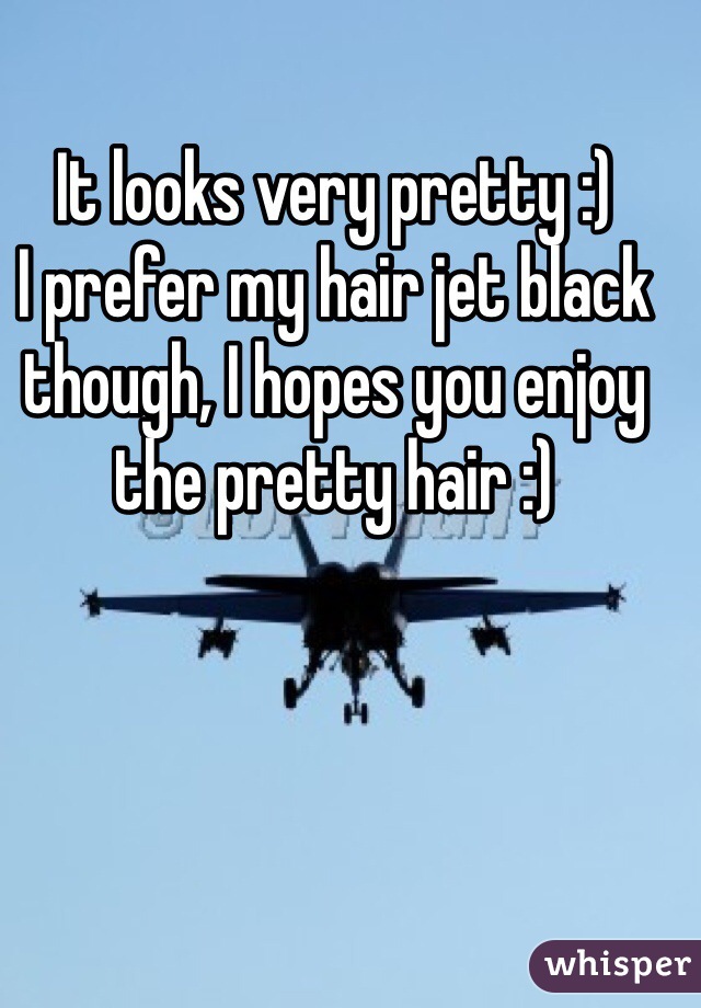 It looks very pretty :)
I prefer my hair jet black though, I hopes you enjoy the pretty hair :)
