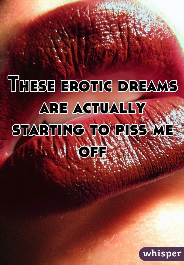 These erotic dreams are actually starting to piss me off