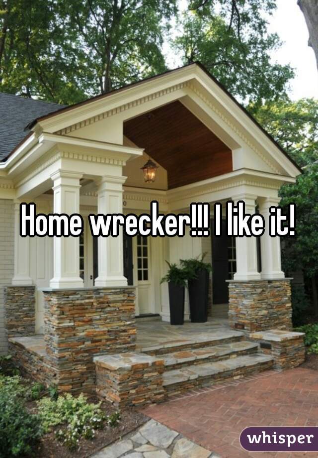 Home wrecker!!! I like it!