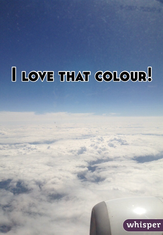 I love that colour!