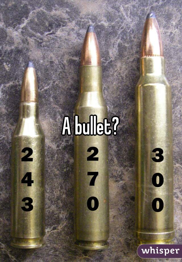 A bullet?
