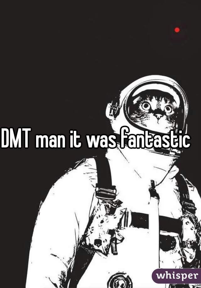 DMT man it was fantastic   