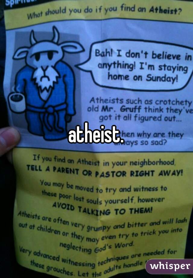 atheist.