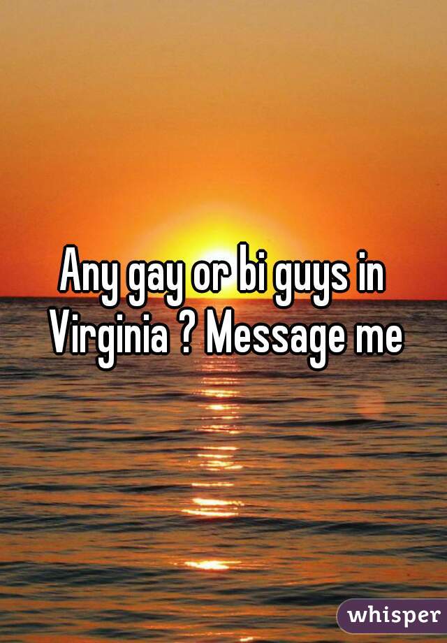 Any gay or bi guys in Virginia ? Message me