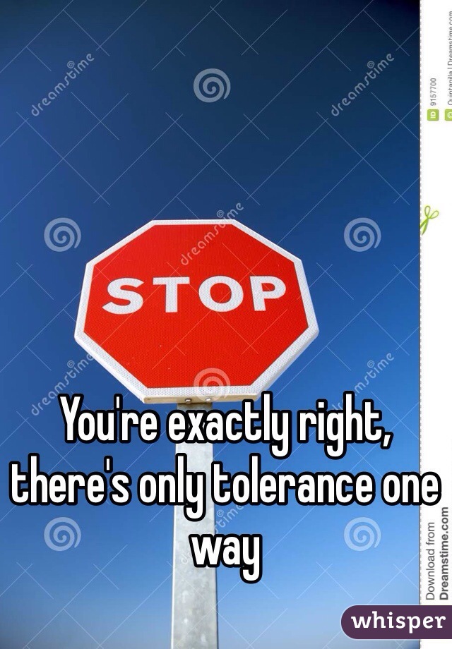 You're exactly right, there's only tolerance one way