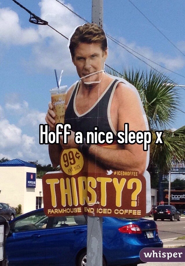 Hoff a nice sleep x 