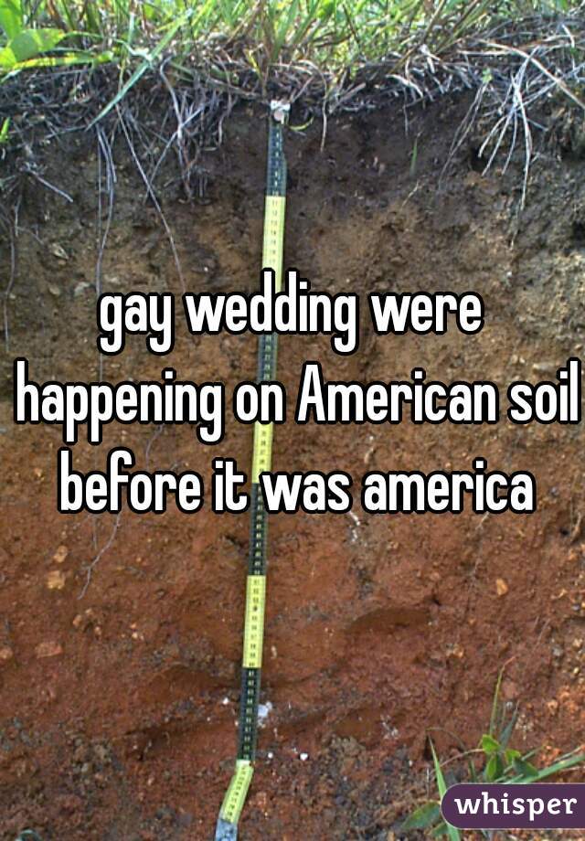 gay wedding were happening on American soil before it was america