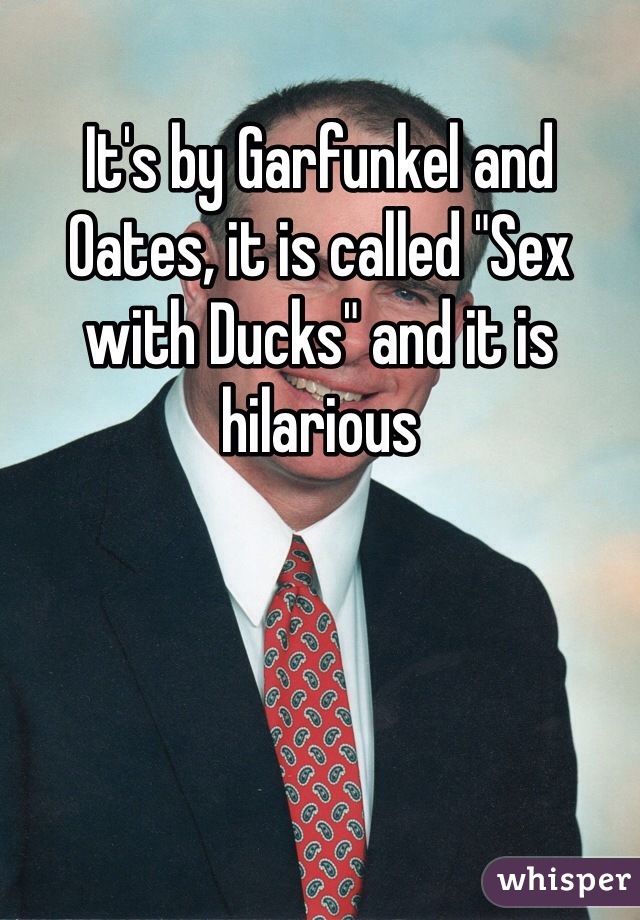 It's by Garfunkel and Oates, it is called "Sex with Ducks" and it is hilarious