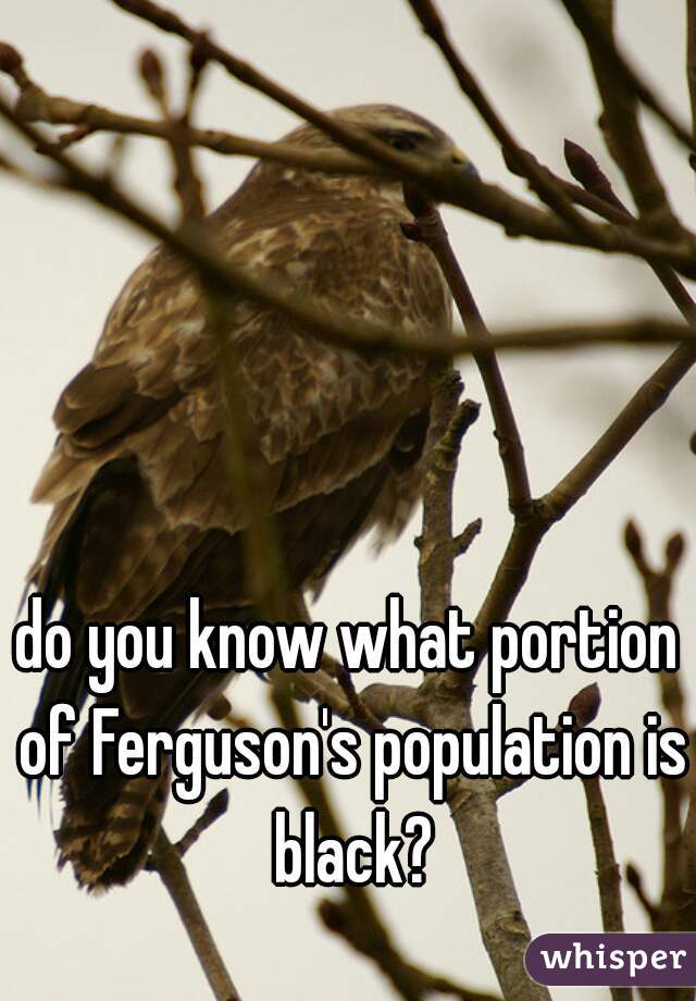 do you know what portion of Ferguson's population is black?