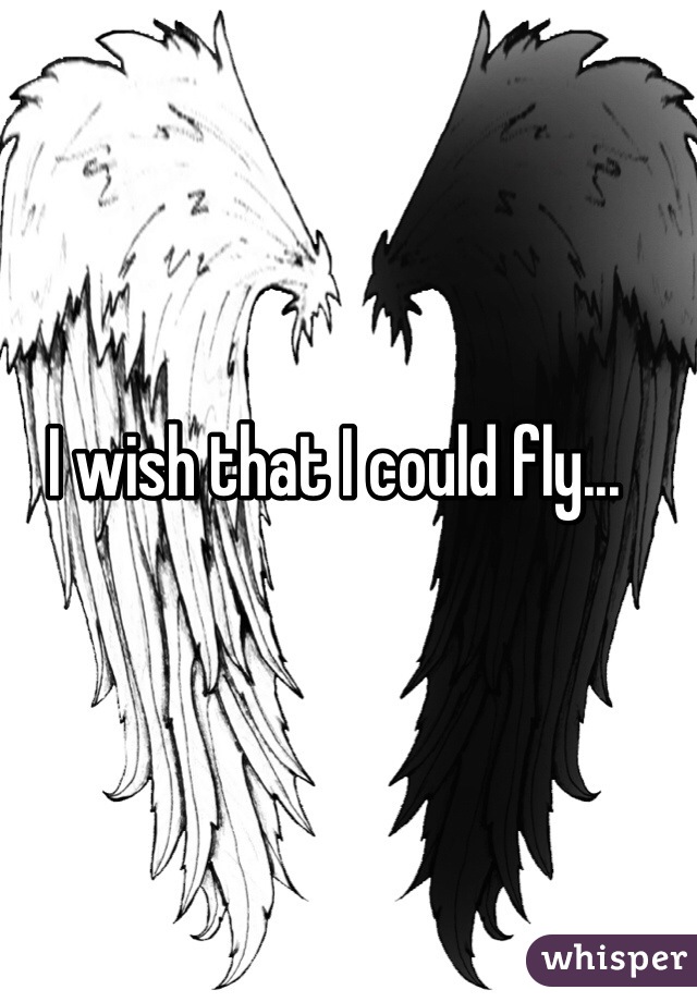 I wish that I could fly...