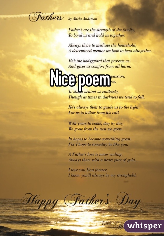 Nice poem