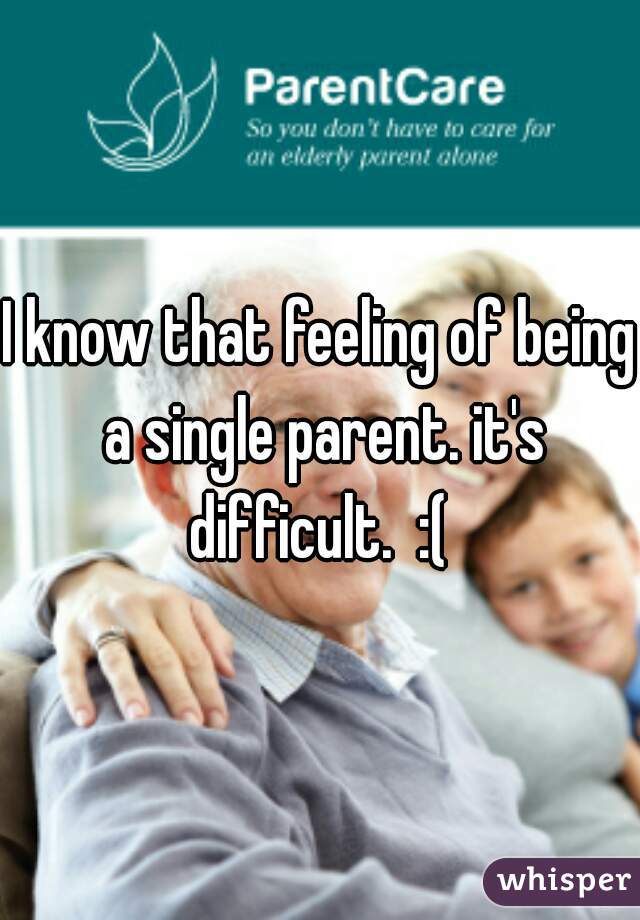 I know that feeling of being a single parent. it's difficult.  :( 