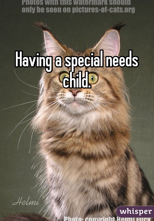 Having a special needs child. 