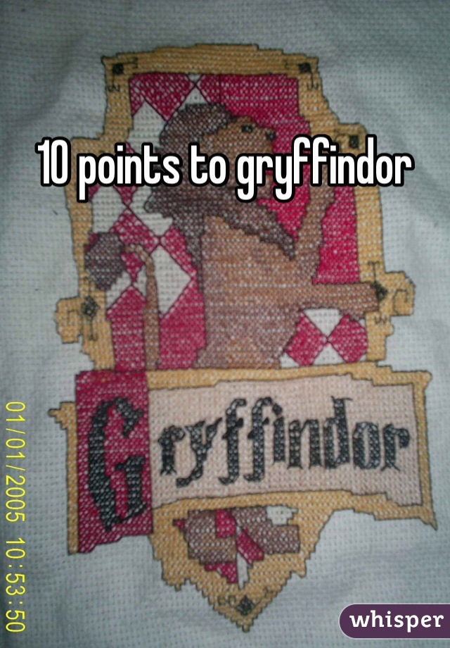 10 points to gryffindor