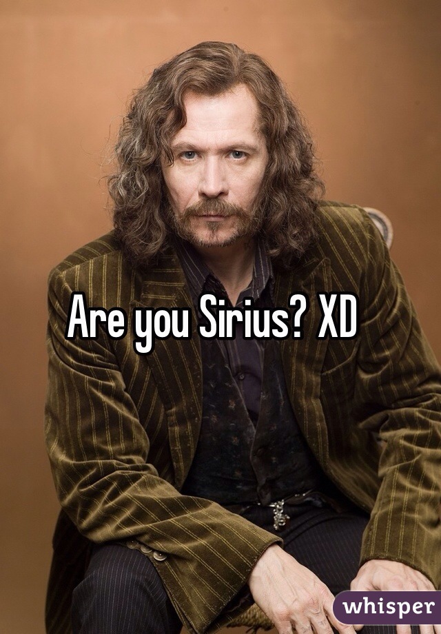 Are you Sirius? XD