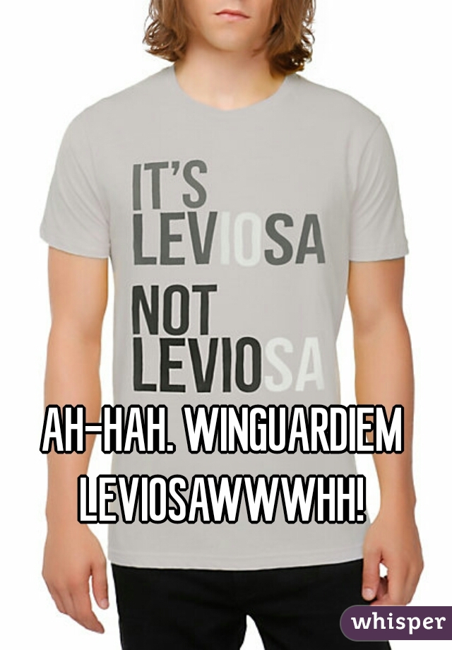 AH-HAH. WINGUARDIEM LEVIOSAWWWHH! 