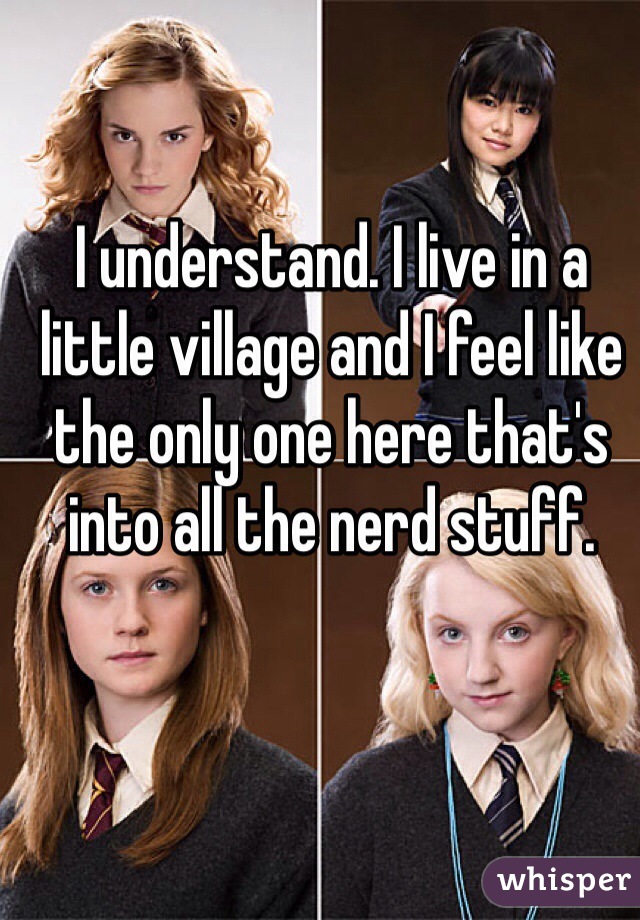 I understand. I live in a little village and I feel like the only one here that's into all the nerd stuff. 