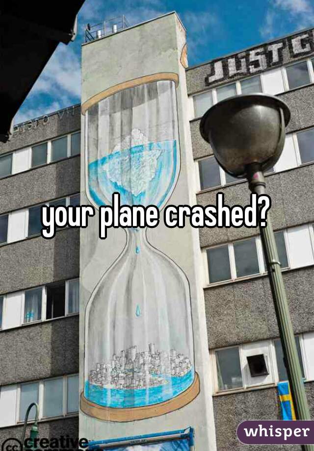 your plane crashed?