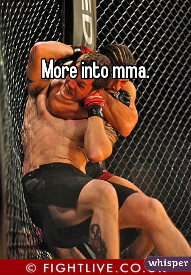 More into mma.