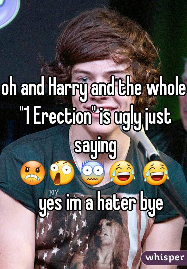 oh and Harry and the whole "1 Erection" is ugly just saying 😠😲😨😂 😂     yes im a hater bye