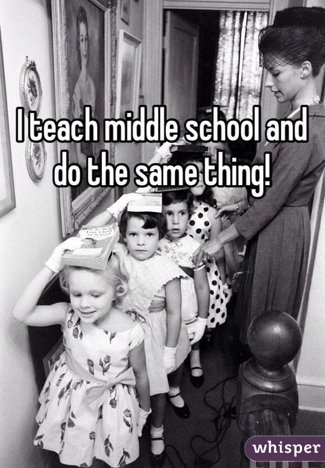 I teach middle school and do the same thing! 