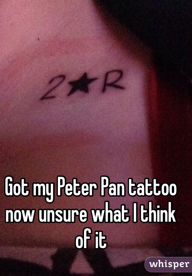 Got my Peter Pan tattoo now unsure what I think of it