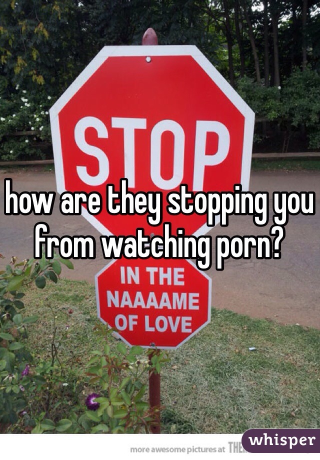 how are they stopping you from watching porn?