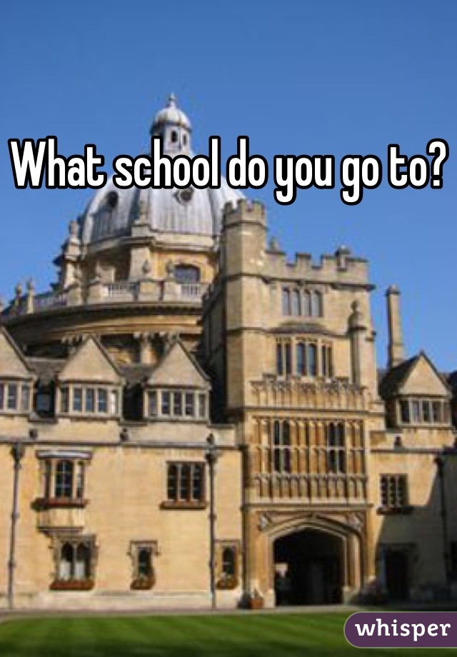 What school do you go to?
