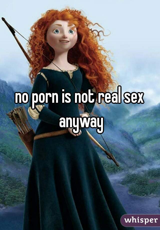 no porn is not real sex anyway