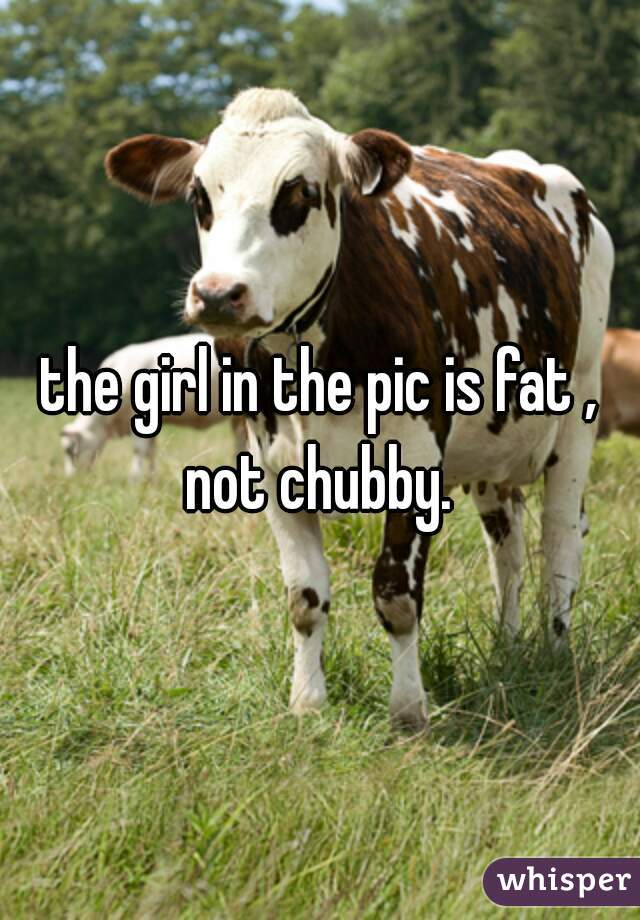 the girl in the pic is fat , not chubby. 