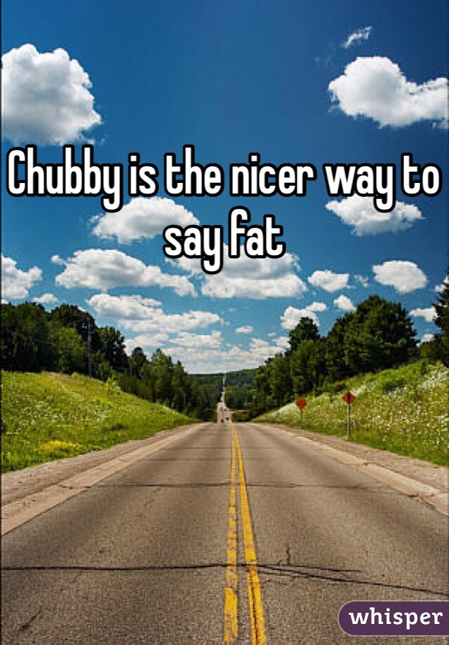 Chubby is the nicer way to say fat