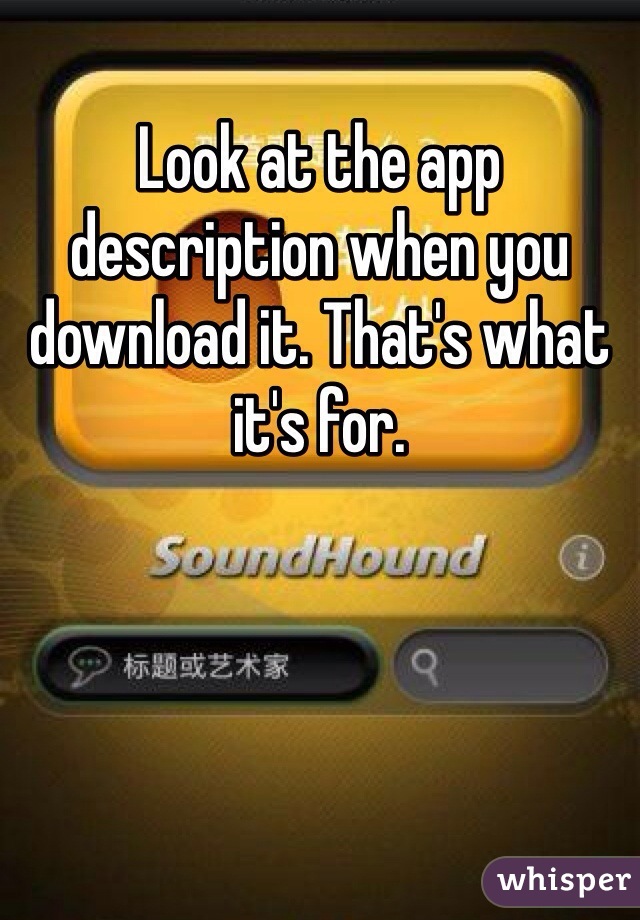 Look at the app description when you download it. That's what it's for. 