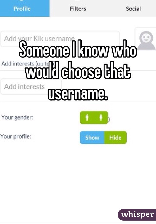 Someone I know who would choose that username. 