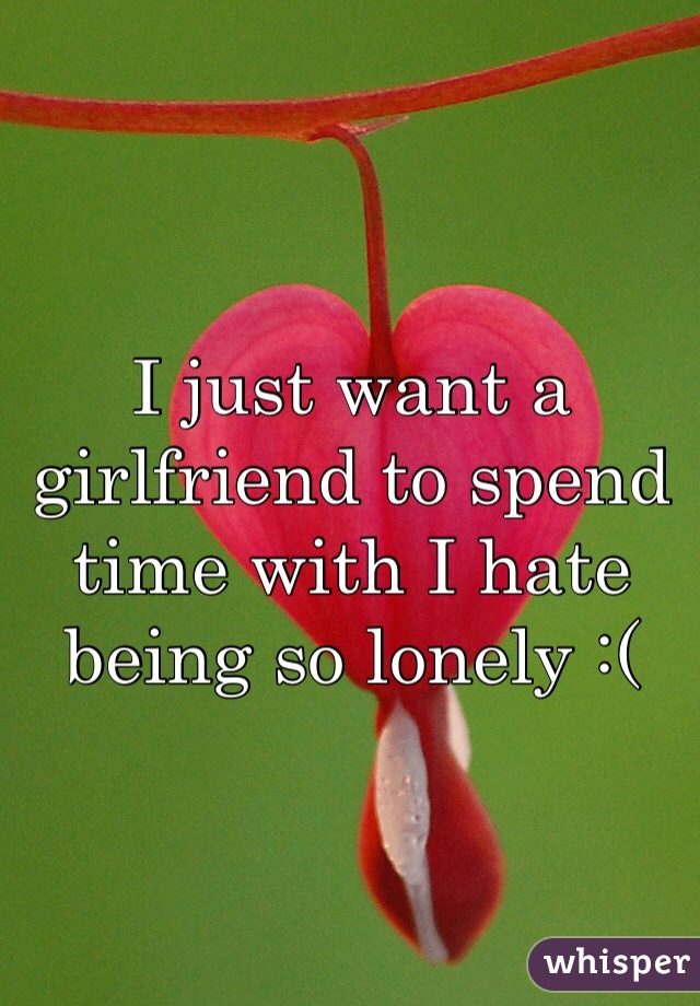 I just want a girlfriend to spend time with I hate being so lonely :(