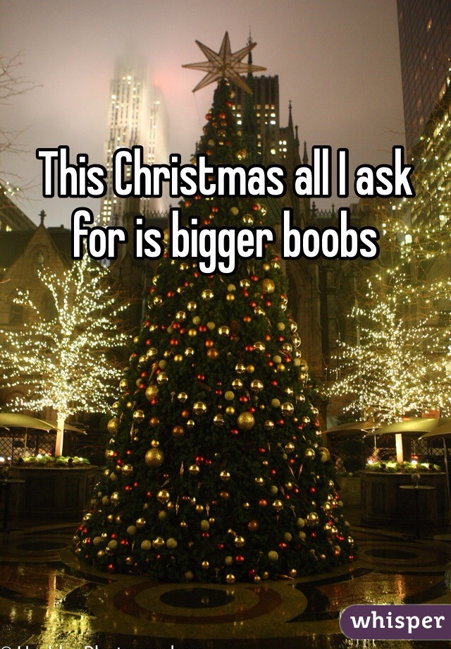 This Christmas all I ask for is bigger boobs