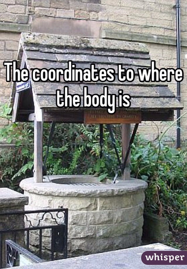 The coordinates to where the body is