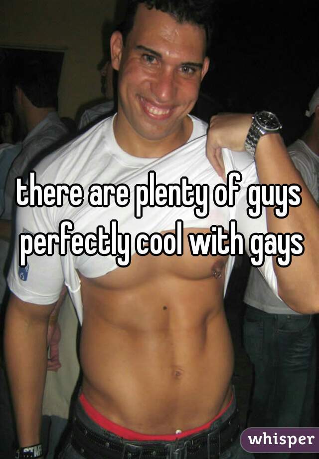 there are plenty of guys perfectly cool with gays
